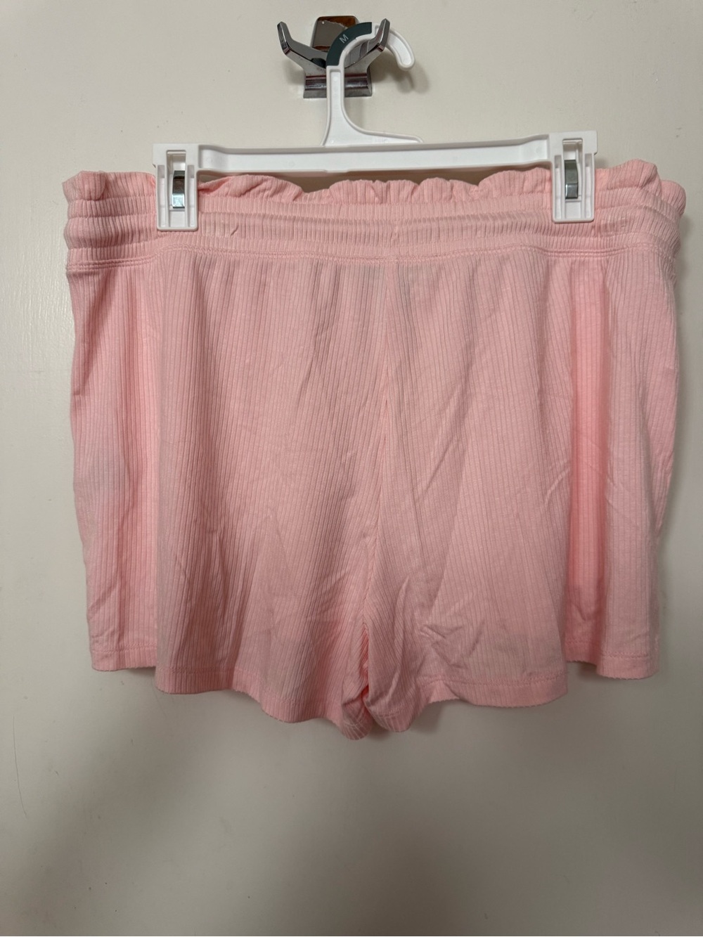 Source Unknown Light Pink Ribbed Lounge Shorts with Drawstring - Picture 2 of 3